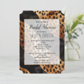 Chic Brown Black Western Cowhide Einladung (Stehend Vorderseite)