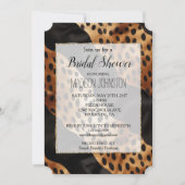 Chic Brown Black Western Cowhide Einladung (Vorderseite)