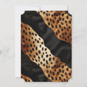 Chic Brown Black Western Cowhide Einladung (Rückseite)