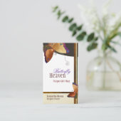 Chic Brown Butterfly Personalisiert Visitenkarte (Stehend Vorderseite)