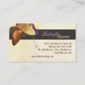 Chic Brown Butterfly Personalisiert Visitenkarte (Rückseite)