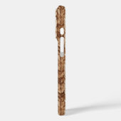 Chic Brown Cream Imitats Woven Stripes Case-Mate iPhone Hülle (Rückseite / Links)