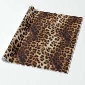 Chic Brown Cream Leopard Geschenkpapier (Ungerollt)