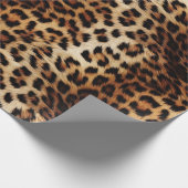 Chic Brown Cream Leopard Geschenkpapier (Ecke)