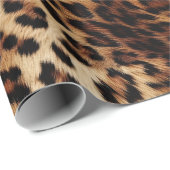Chic Brown Cream Leopard Geschenkpapier (Rolleneckpunkt)