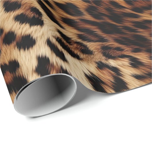 Chic Brown Cream Leopard Geschenkpapier (Rolleneckpunkt)