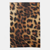 Chic Brown Cream Leopard Geschirrtuch (Vertikal)