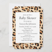 Chic Brown Cream Leopard Print Einladung (Vorderseite)