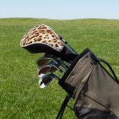 Chic Brown Cream Leopard Print Golf Headcover (In SItu)