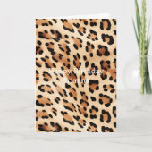 Chic Brown Cream Leopard Print Karte (Vorderseite)
