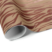 Chic Brown Cream Zebra Print Geschenkpapier (Rolleneckpunkt)