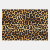 Chic Brown Gold Leopard Geschenkpapier Set (Vorderseite)