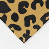 Chic Brown Gold Leopard Print Rote Rose mit Namen Fleecedecke (Ecke)