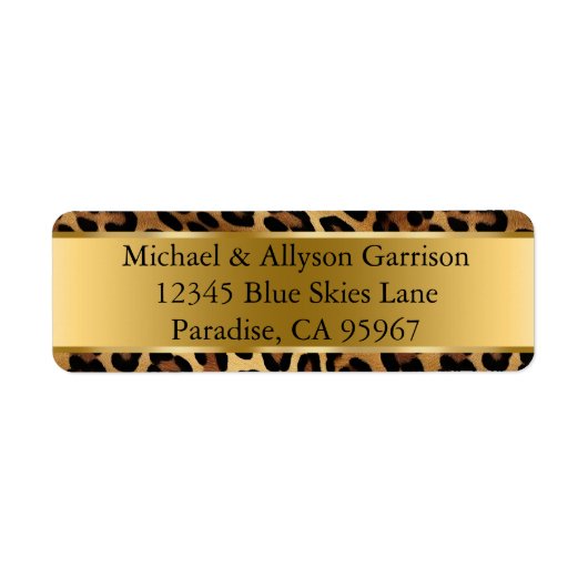 Chic Brown Gold Leopard Wedding (Vorne)