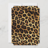 Chic Brown Gold Leopard Wedding Brautparty Einladung (Rückseite)
