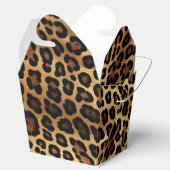 Chic Brown Gold Leopard Wedding Geschenkschachtel (Geöffnet)