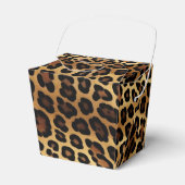 Chic Brown Gold Leopard Wedding Geschenkschachtel (Vorderseite)