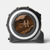 Chic Brown Gold Maßband (Vorderseite)