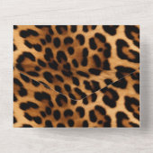 Chic Brown Leopard All In One Einladung (Rückseite)