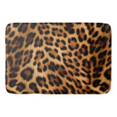 Chic Brown Leopard Print Badematte (Vorderseite)