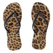 Chic Brown Leopard Print Badesandalen (Fußbett)