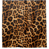 Chic Brown Leopard Print Duschvorhang (Vorderseite)