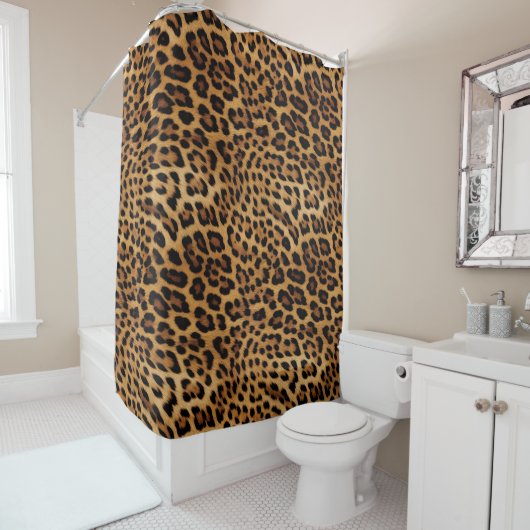 Chic Brown Leopard Print Duschvorhang (Beispiel)