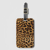 Chic Brown Leopard Print Gepäckanhänger (Vorderseite Vertikal)