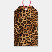 Chic Brown Leopard Print Geschenkanhänger (Rückseite)