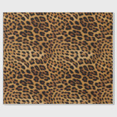 Chic Brown Leopard Print Geschenkpapier (Flach)