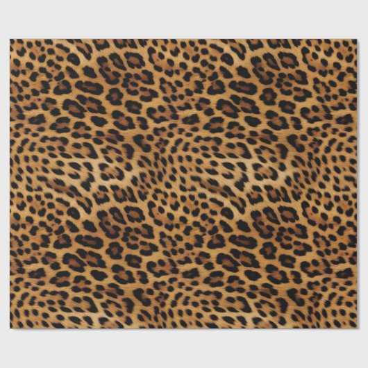 Chic Brown Leopard Print Geschenkpapier (Flach)