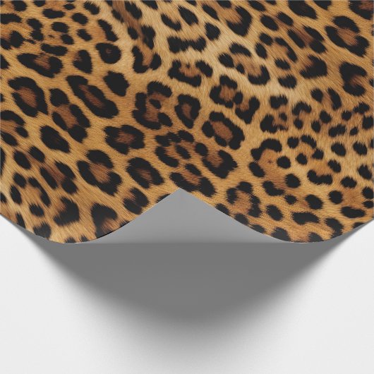 Chic Brown Leopard Print Geschenkpapier (Ecke)