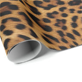 Chic Brown Leopard Print Geschenkpapier (Rolleneckpunkt)