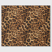 Chic Brown Leopard Print Geschenkpapier (Flach)