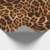 Chic Brown Leopard Print Geschenkpapier (Ecke)