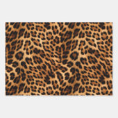 Chic Brown Leopard Print Geschenkpapier Set (Vorderseite 3)