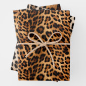 Chic Brown Leopard Print Geschenkpapier Set (Beispiel)