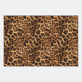 Chic Brown Leopard Print Geschenkpapier Set (Vorderseite)