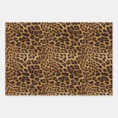 Chic Brown Leopard Print Geschenkpapier Set (Vorderseite)