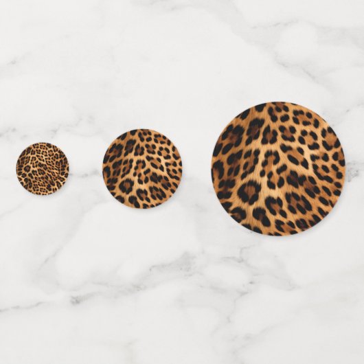 Chic Brown Leopard Print & Gold Konfetti (Rückseiten)