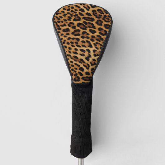 Chic Brown Leopard Print Golf Headcover (Vorderseite)