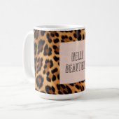 Chic Brown Leopard Print Kaffeetasse (Vorderseite Links)