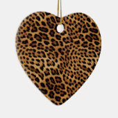 Chic Brown Leopard Print Keramik Ornament (Rechts)