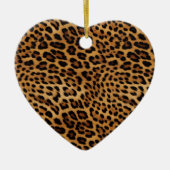 Chic Brown Leopard Print Keramik Ornament (Vorne)