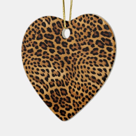 Chic Brown Leopard Print Keramik Ornament (Links)