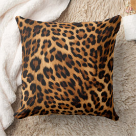 Chic Brown Leopard Print Kissen