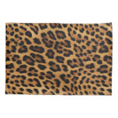 Chic Brown Leopard Print Kissenbezug (Rückseite-Links)