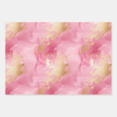 Chic Brown Leopard Print Pink Gold Geschenkpapier Set (Vorderseite 3)