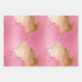 Chic Brown Leopard Print Pink Gold Geschenkpapier Set (Vorderseite 2)