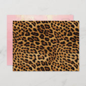 Chic Brown Leopard Print Postkarte (Vorne/Hinten)